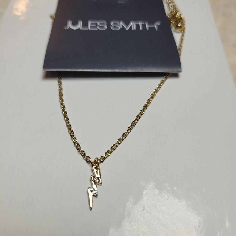 Jules Smith Gold Lightning Bolt Necklace